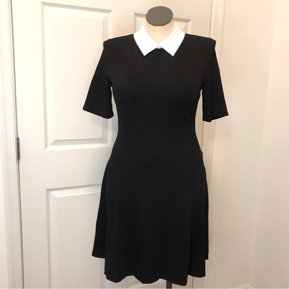 Black Fit & Flare Dress XL, Preppy, Skater A-line Dress